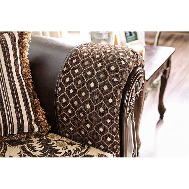 Quirino Light Brown/Dark Brown Sofa - Visions in Furniture (La Mirada, CA)