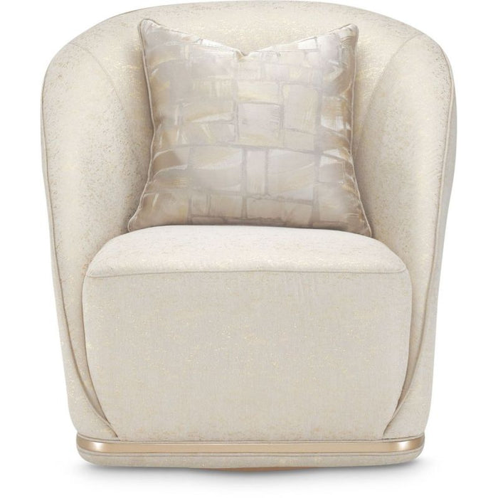 AICO La Rachelle Swivel Chair Gold Rush in Medium Champagne - Visions in Furniture (La Mirada, CA)