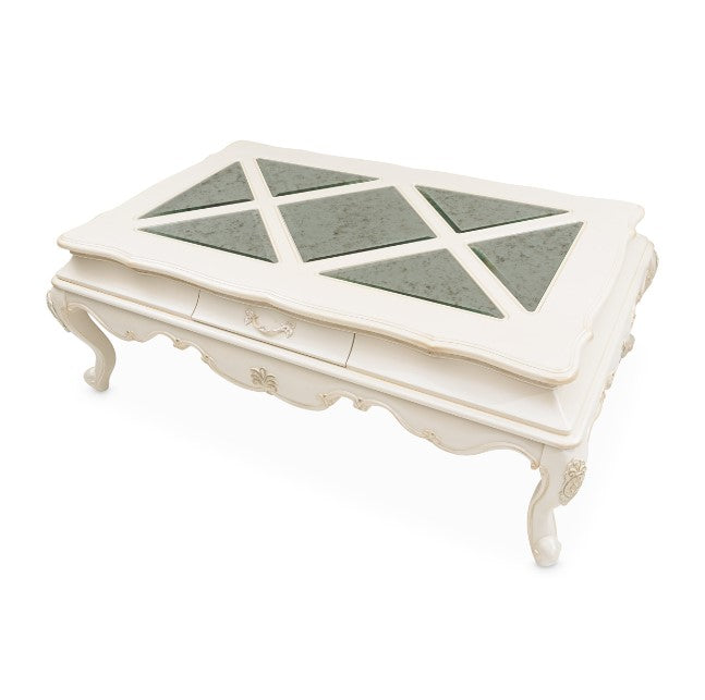 AICO Lavelle Rectangular Cocktail Table in Classic Pearl - Visions in Furniture (La Mirada, CA)