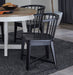 Parker House Americana Modern Dining 48-66" Round Dining Table and 4 Black Barrel Chairs