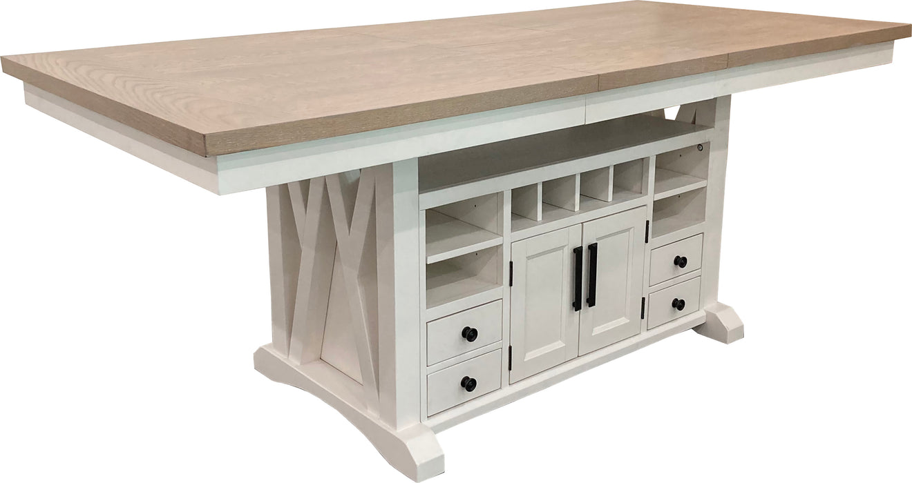 Parker House Americana Modern Dining 72 In. Island Counter-Height Extendable Dining Table