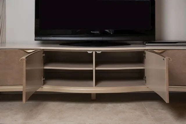 AICO Malibu Crest TV Console in Blush - Visions in Furniture (La Mirada, CA)
