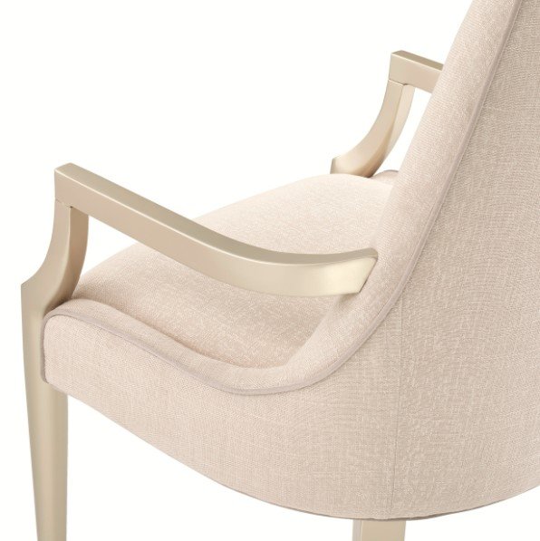 AICO Malibu Crest Arm Chair in Chardonnay (Set of 2) - Visions in Furniture (La Mirada, CA)