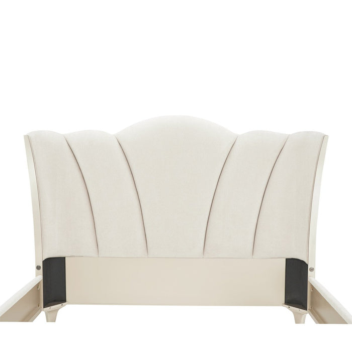 AICO Furniture La Marisia California King Upholstered Platform Bed in Creamy Pearl - Visions in Furniture (La Mirada, CA)