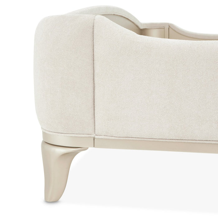 AICO Furniture La Marisia Queen Upholstered Platform Bed in Creamy Pearl - Visions in Furniture (La Mirada, CA)
