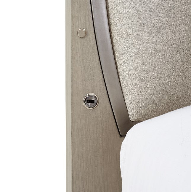 AICO Eclipse Cal King Upholstered Bed in Moonlight - Visions in Furniture (La Mirada, CA)