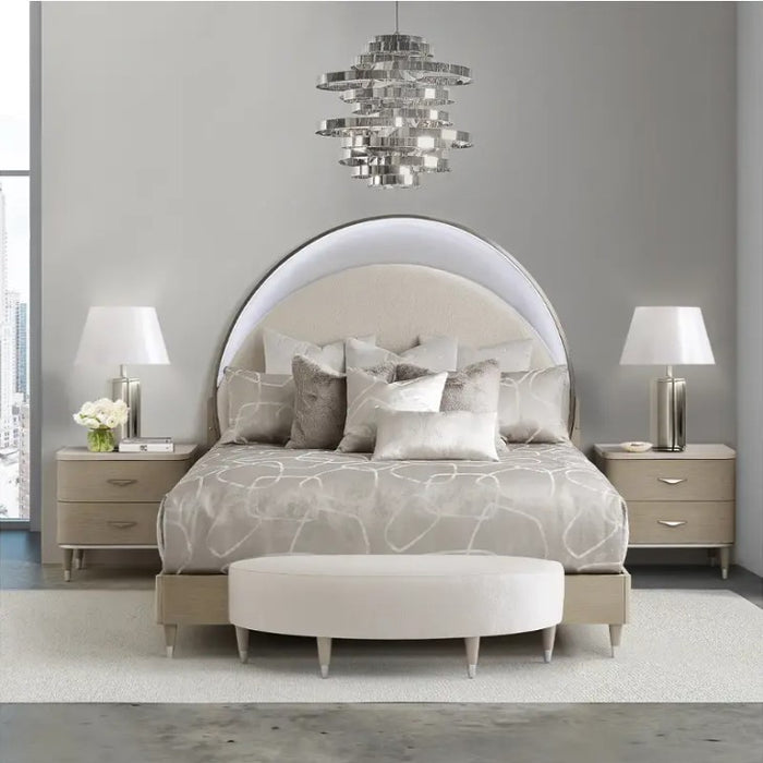 AICO Eclipse King Upholstered Bed in Moonlight - Visions in Furniture (La Mirada, CA)