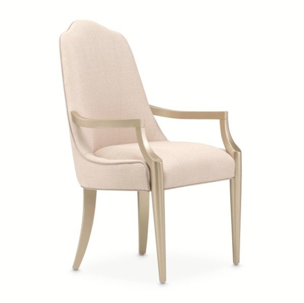 AICO Malibu Crest Arm Chair in Chardonnay (Set of 2) - Visions in Furniture (La Mirada, CA)