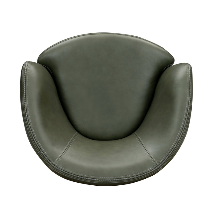 Parker Living Barolo 100% Italian Leather Swivel Club Chair