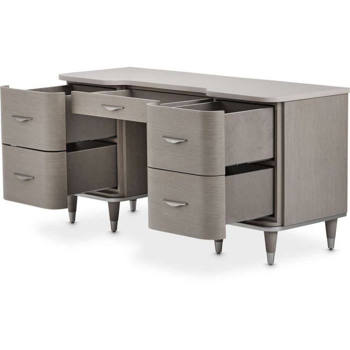AICO Eclipse Vanity/Writing Desk in Moonlight - Visions in Furniture (La Mirada, CA)