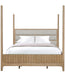 Parker House Escape - Bedroom Queen Poster Bed 2 Nightstands and Dresser with Mirror