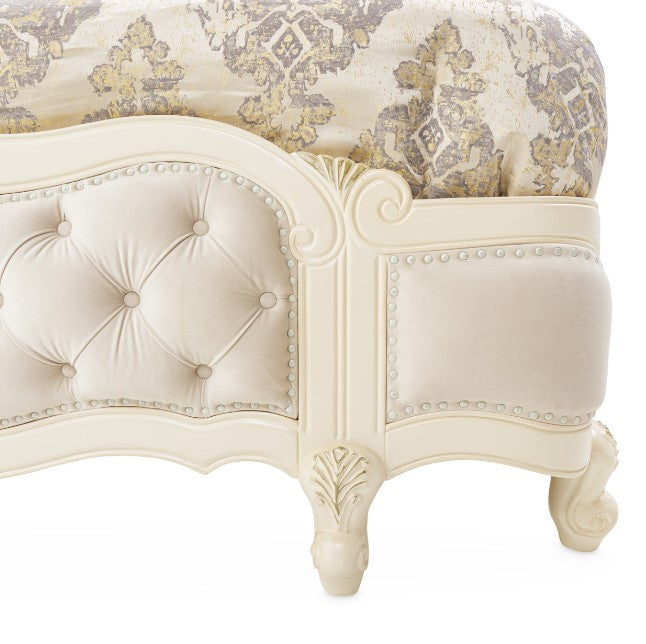 AICO Lavelle Queen Wing Mansion Bed in Classic Pearl - Visions in Furniture (La Mirada, CA)