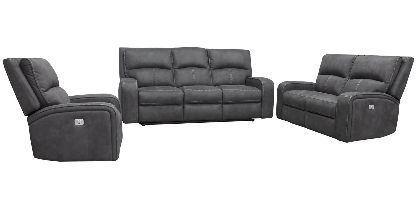 Parker Living Polaris - Slate Power Reclining Sofa Loveseat and Recliner