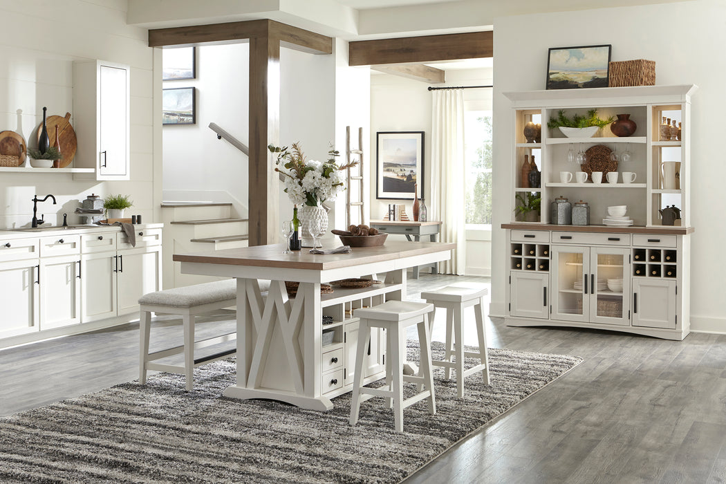 Parker House Americana Modern Dining 49 Inch Upholstered Counter Bench