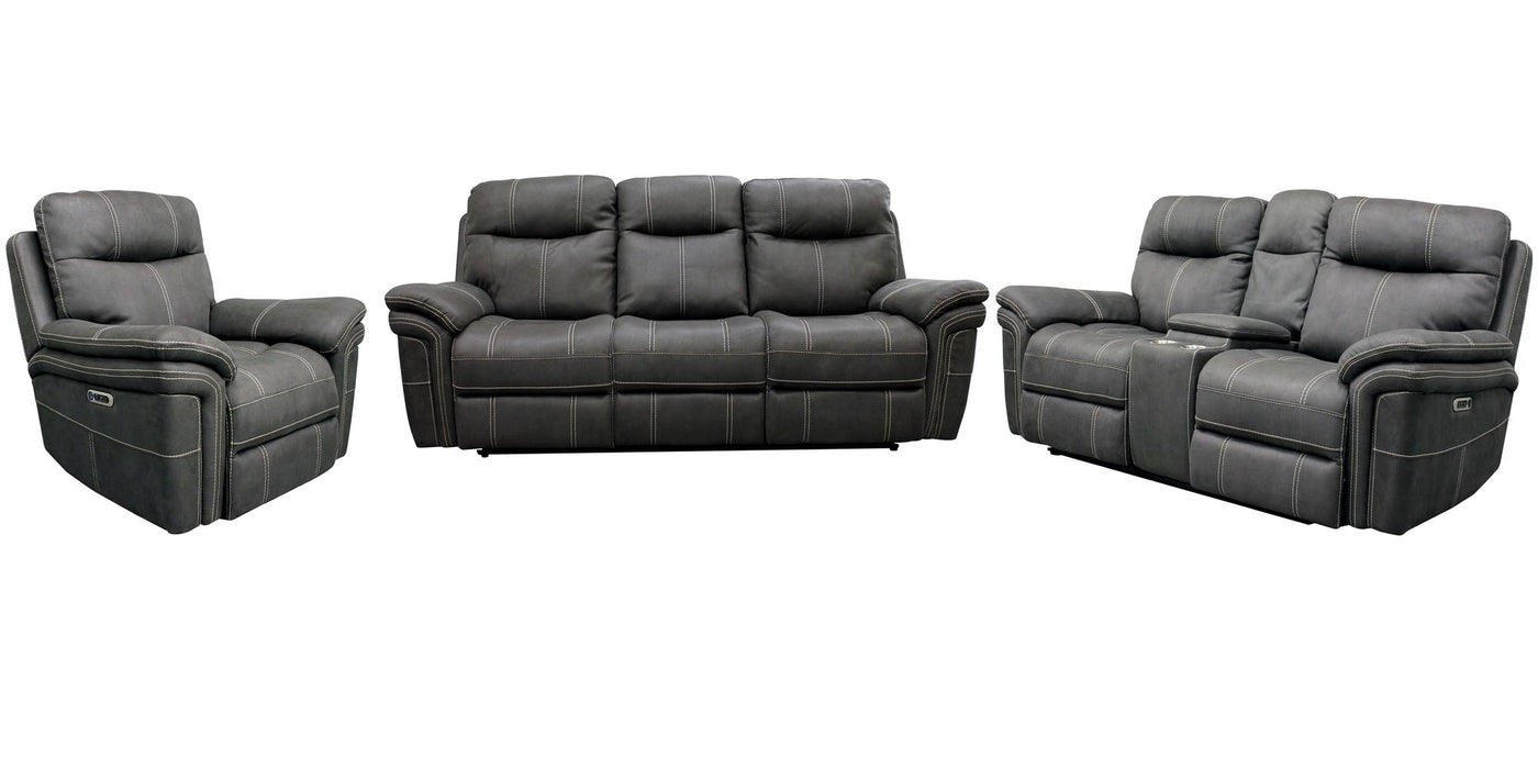 Parker Living Mason - Charcoal Power Reclining Sofa Loveseat and Recliner