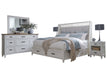 Parker House Americana Modern Bedroom King Shelter Bed with 2 Nightstands and Dresser with Mirror
