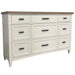Parker House Americana Modern Bedroom King Platform Bed 2 Nightstands Dresser with Mirror and Chest