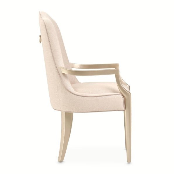 AICO Malibu Crest Arm Chair in Chardonnay (Set of 2) - Visions in Furniture (La Mirada, CA)