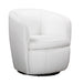 Parker Living Barolo - Snow 100% Italian Leather Swivel Club Chair
