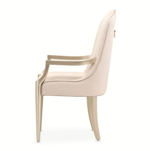 AICO Malibu Crest Arm Chair in Chardonnay (Set of 2) - Visions in Furniture (La Mirada, CA)