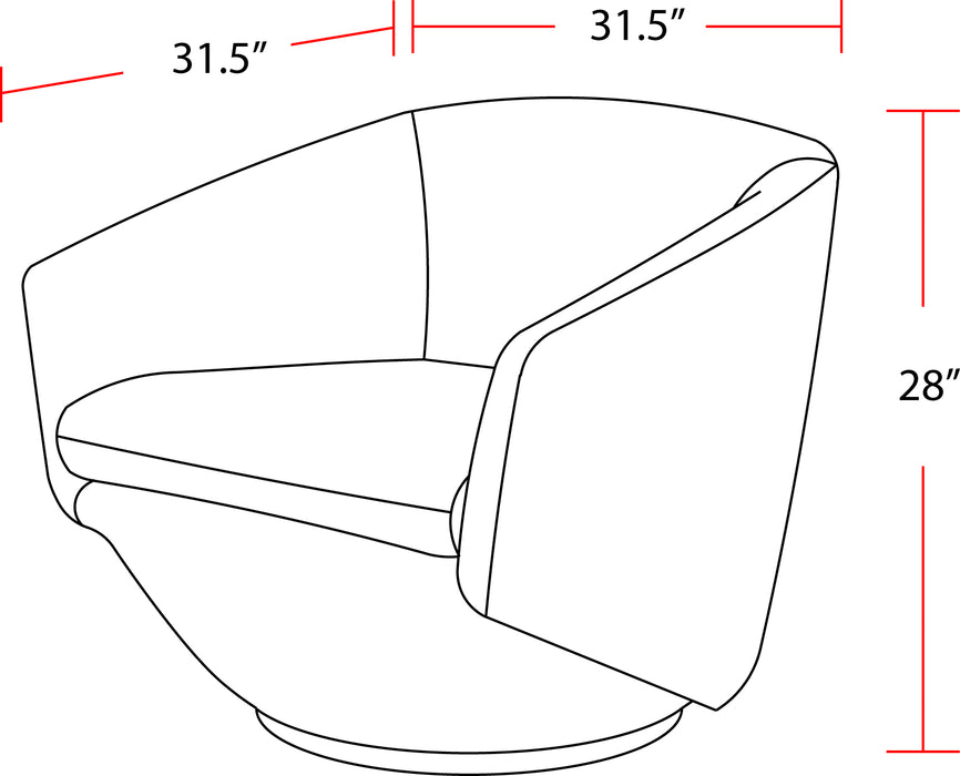 Parker Living The Twist - Elise Rust Swivel Chair