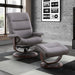 Parker Living Knight - Haze Manual Reclining Swivel Chair and Ottoman