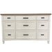 Parker House Americana Modern Bedroom Queen Platform Bed 2 Nightstands and Dresser with Mirror