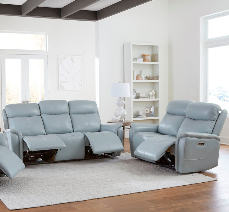 Parker Living Cascade - Seamist Grey Power Reclining Sofa and Loveseat