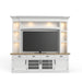 Parker House Americana Modern - Cotton 92 In. TV Console with Hutch Back Panel and LED Lights