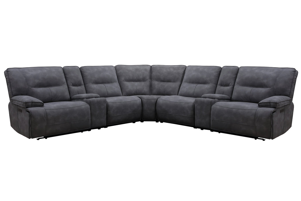 Parker Living Gladiator 7 Piece Modular Power Zero Gravity Reclining Sectional with Power Adjustable Headrests