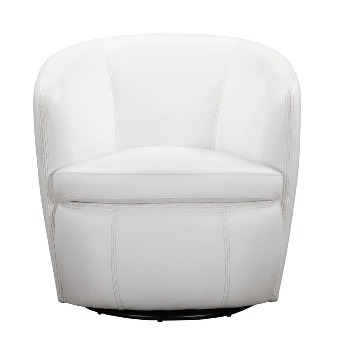 Parker Living Barolo - Snow 100% Italian Leather Swivel Club Chair