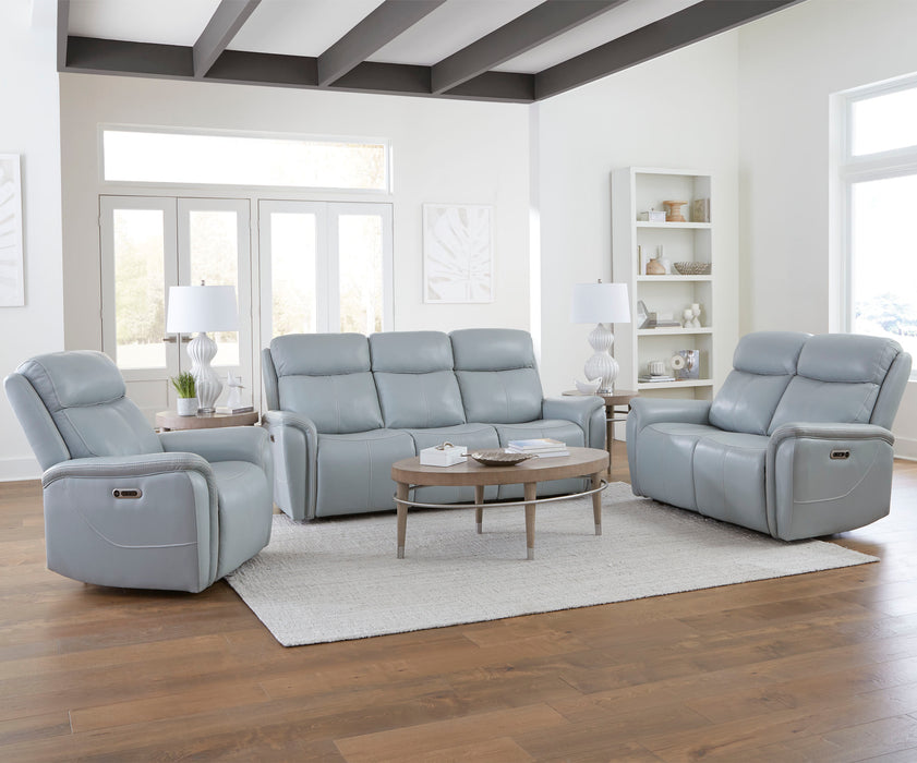 Parker Living Cascade - Seamist Grey Power Reclining Sofa Loveseat and Recliner